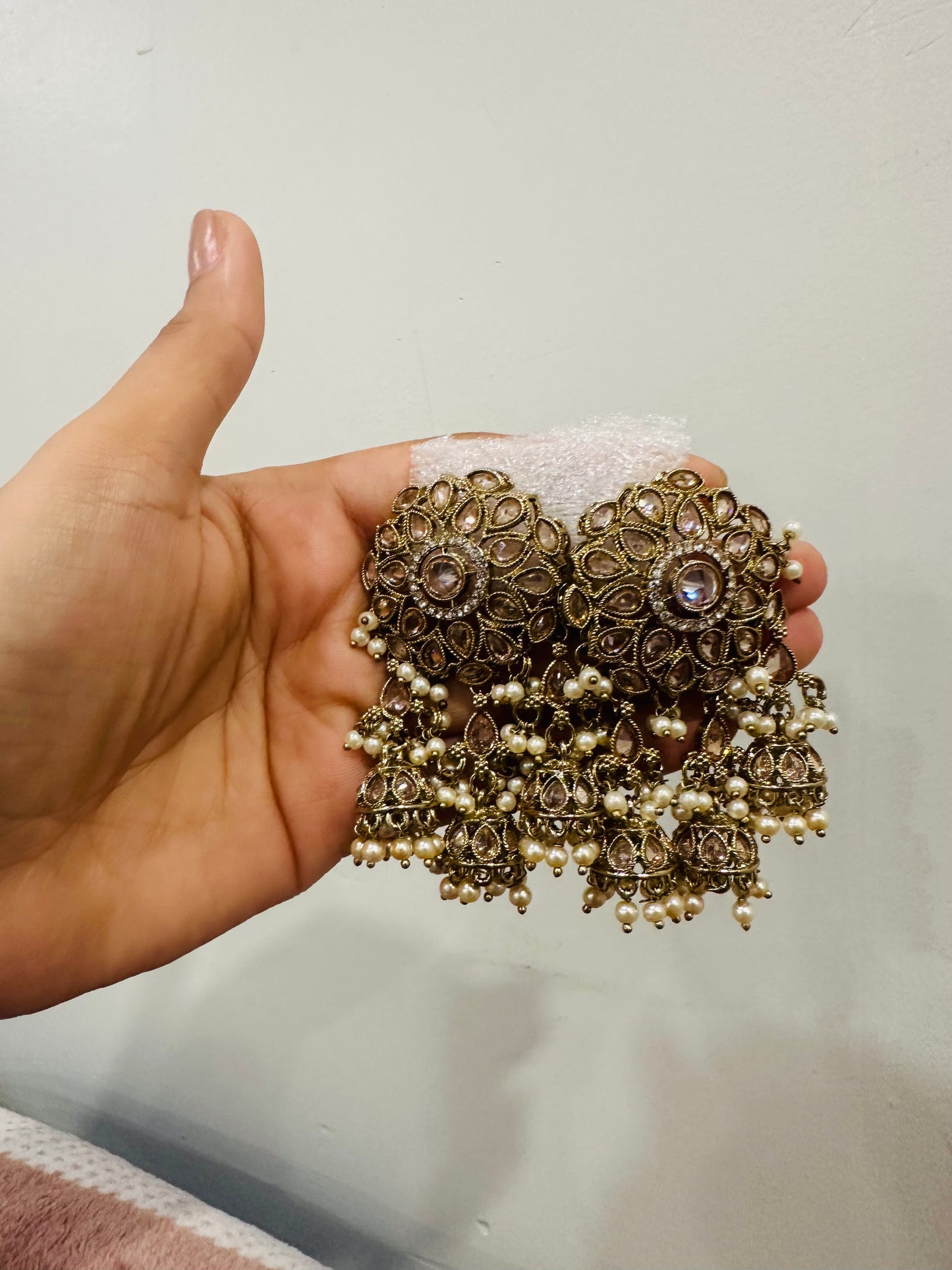 Poonam polki earings gold