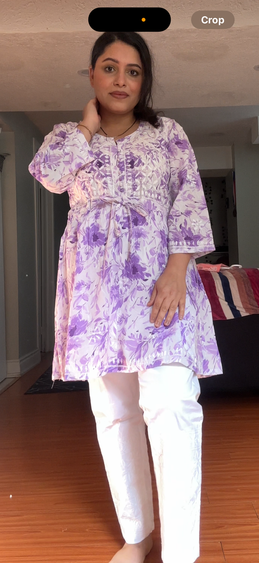 Peplum style cotton tops