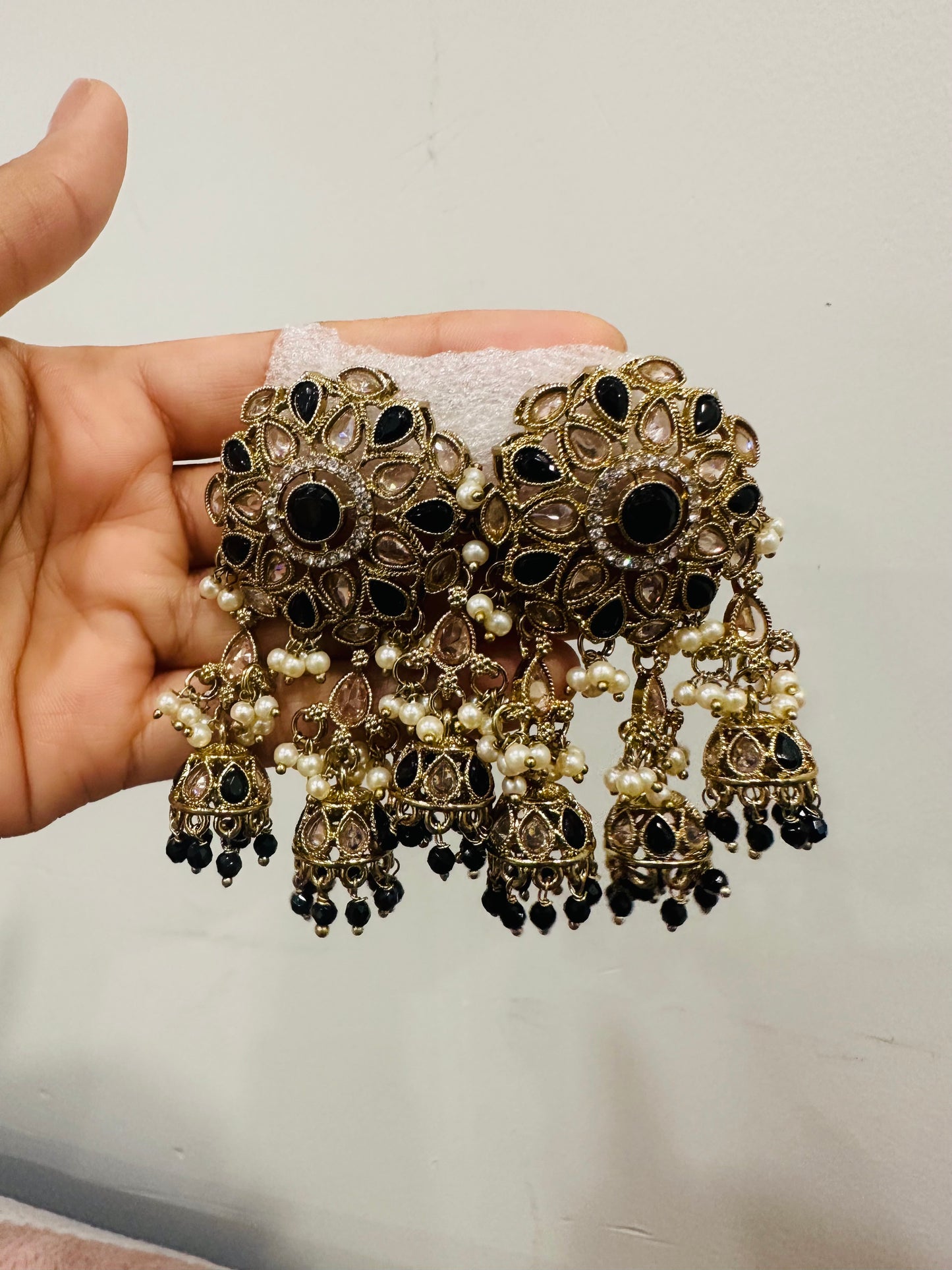 Poonam polki earings gold