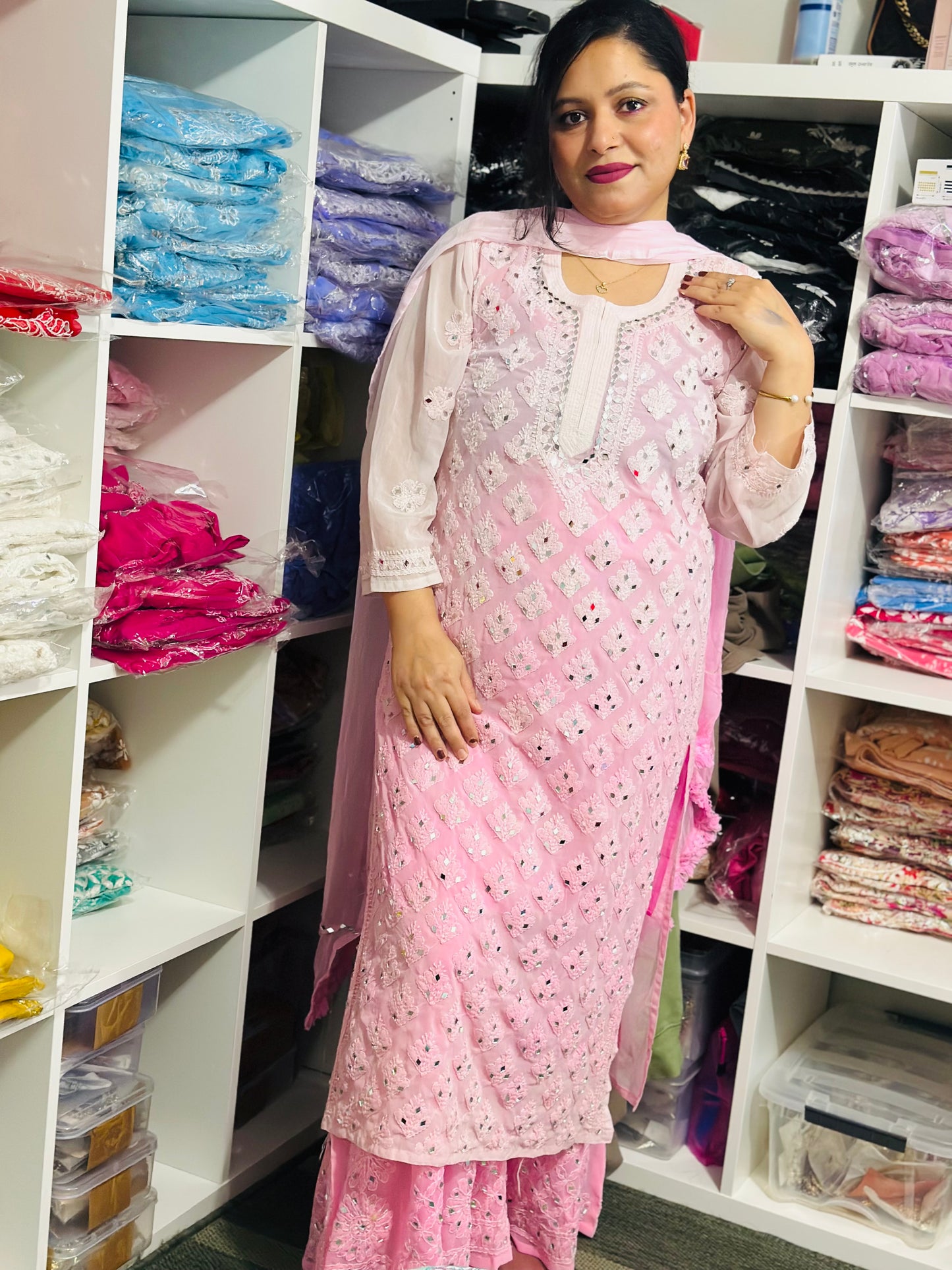 Chikankari sharara suit