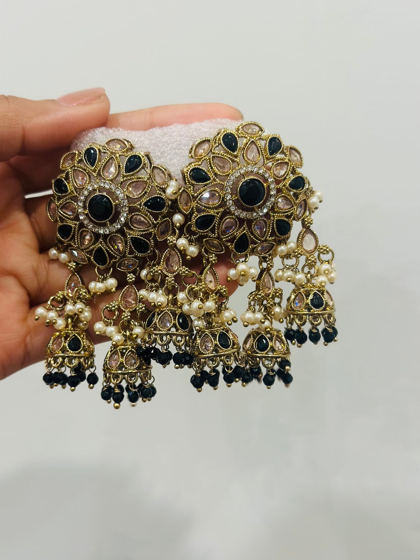 Poonam polki earings gold