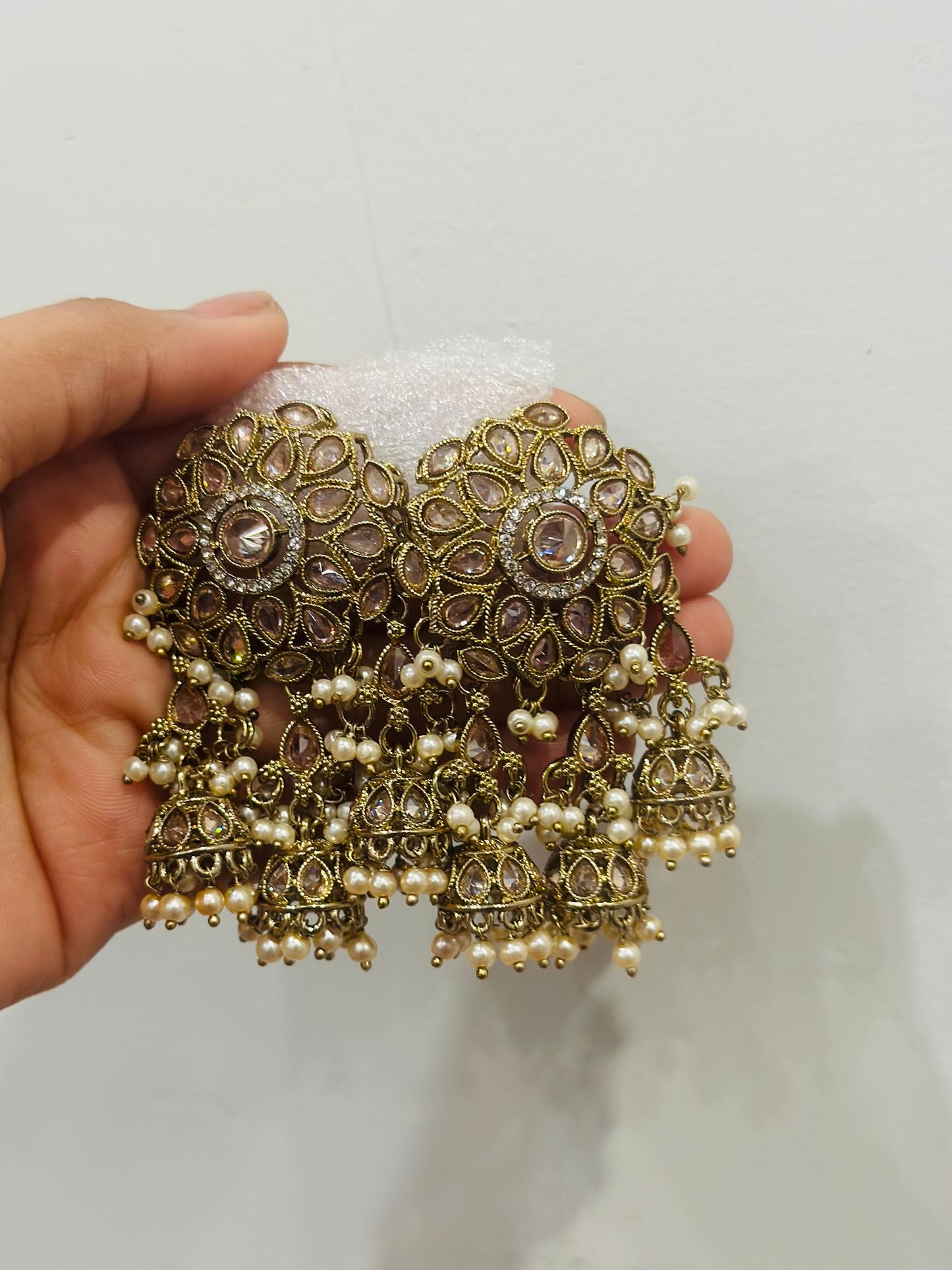 Poonam polki earings gold