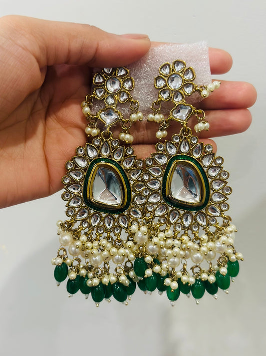 Rani- kundan earings