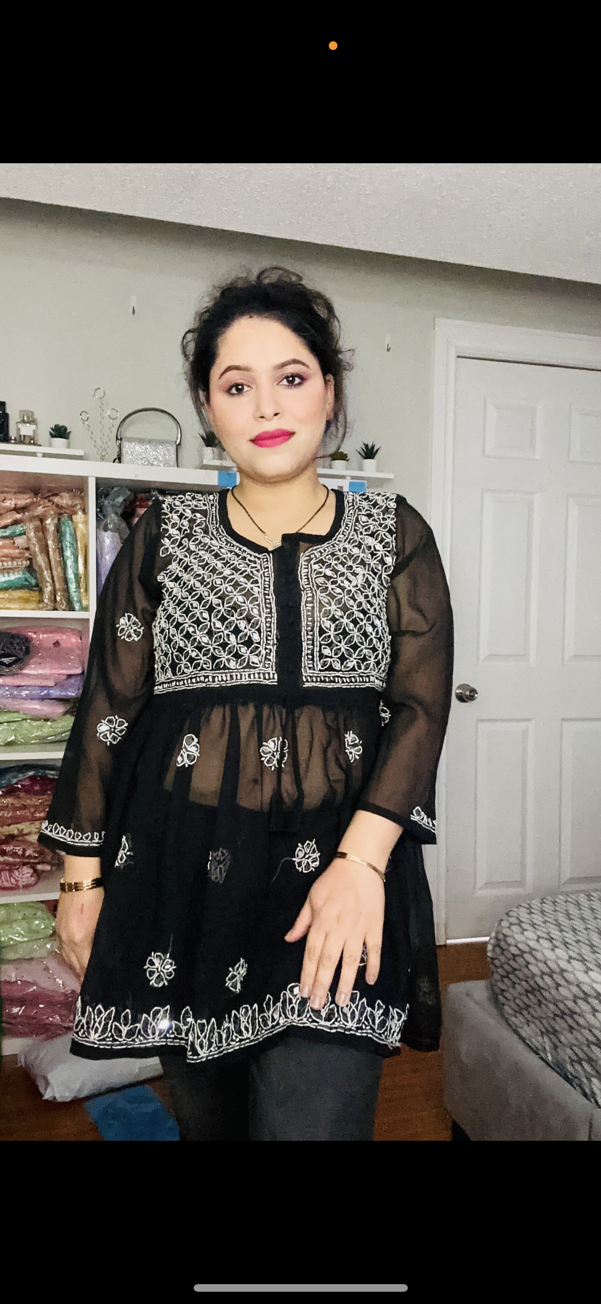 Georgette peplum top