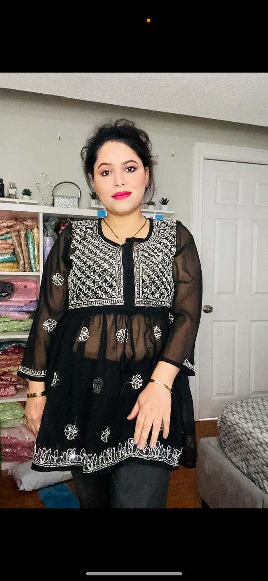 Georgette peplum top