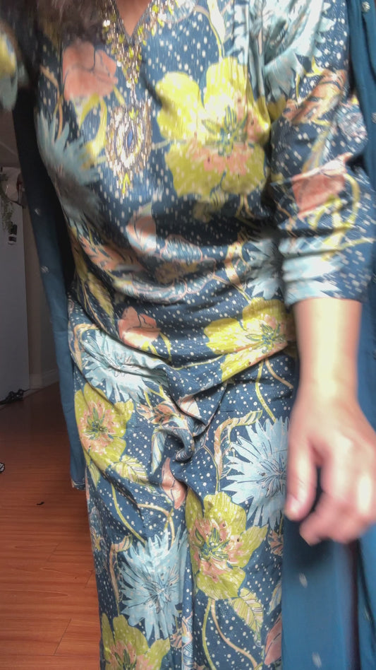 Peacock printed suits