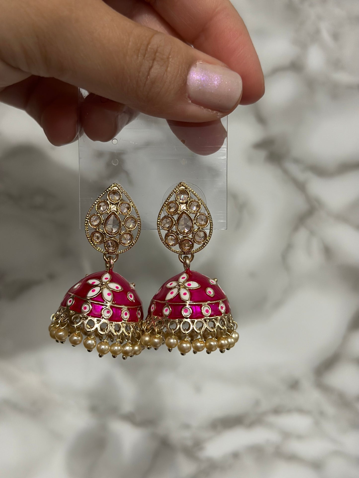 Meena drop jhumki