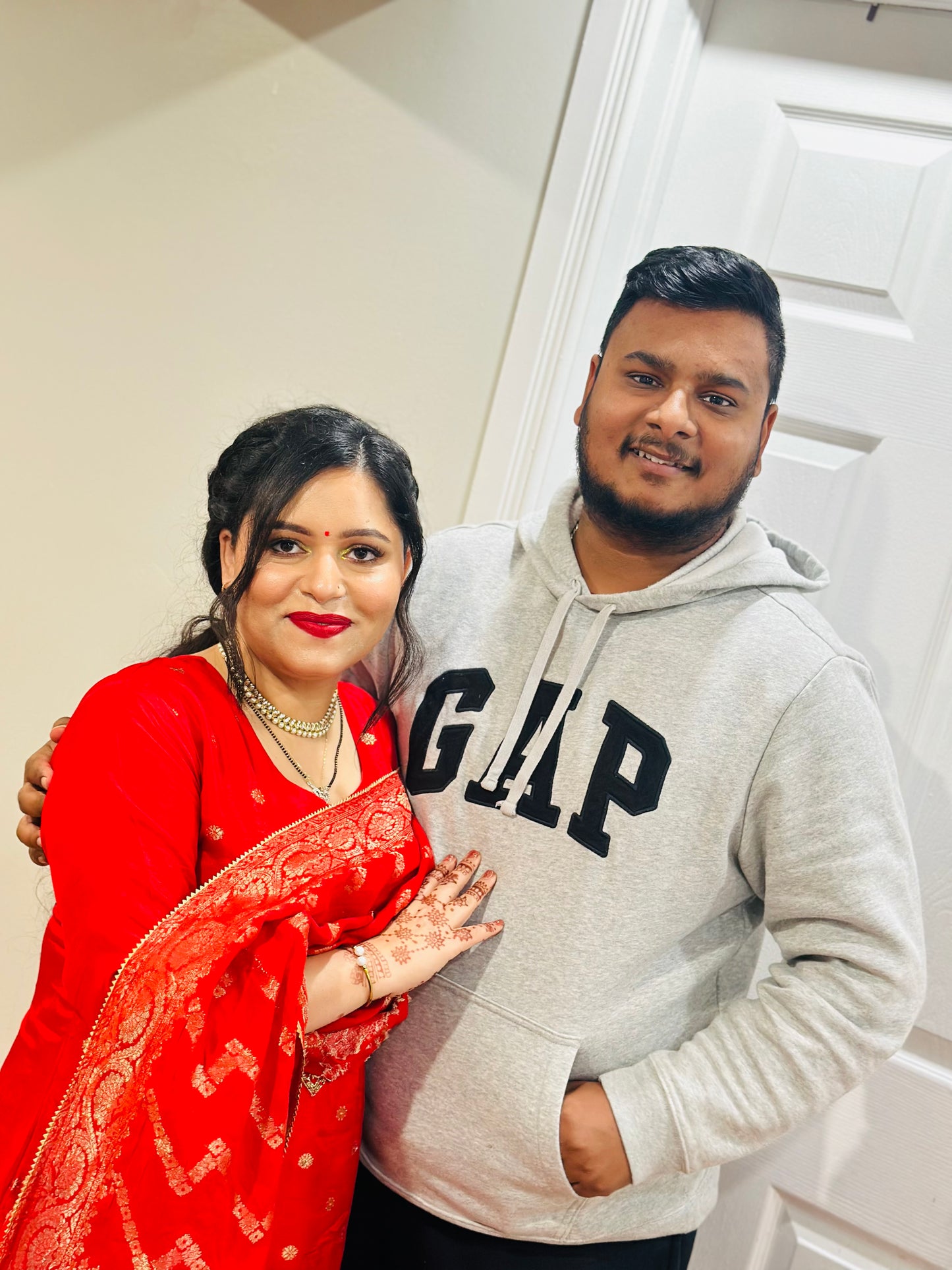 Red banarsi suit
